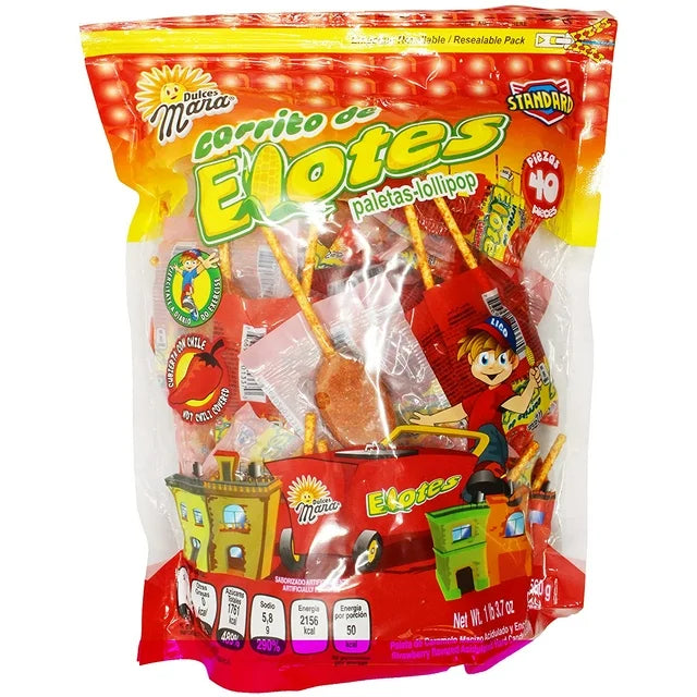 Mara Paleta Elote 40ct – Corn Lollipop Mexican Candy - Dulceria Mexicana "El Toto"