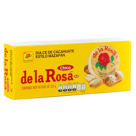 De La Rosa Mazapan Chico: 12.5g 60ct Mexican Candy Small Size POS - Dulceria Mexicana "El Toto"