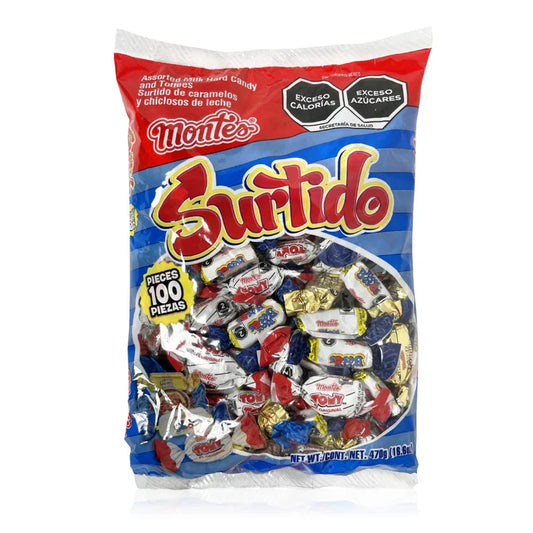 Montes Surtido 100ct 470gr – Assorted Mexican Caramel Candies - Dulceria Mexicana "El Toto"
