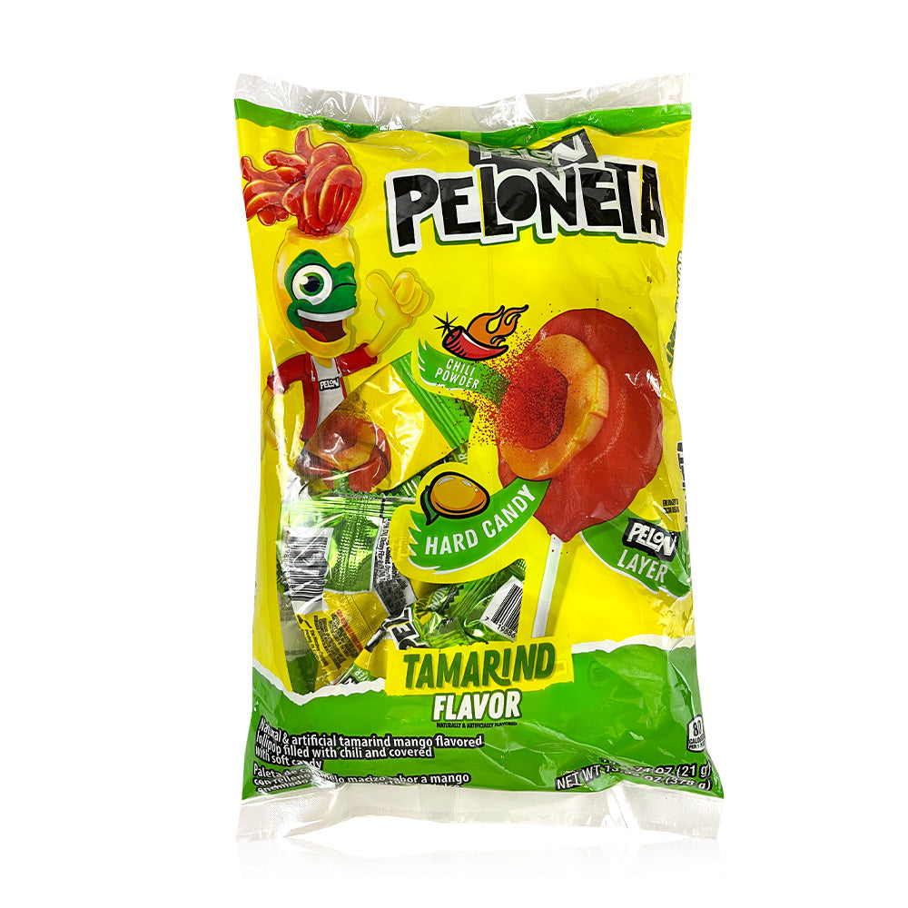 Lorena Peloneta Mango/Tamarind 18Ct Lollipop Mexican Candy POS - Dulceria Mexicana "El Toto"