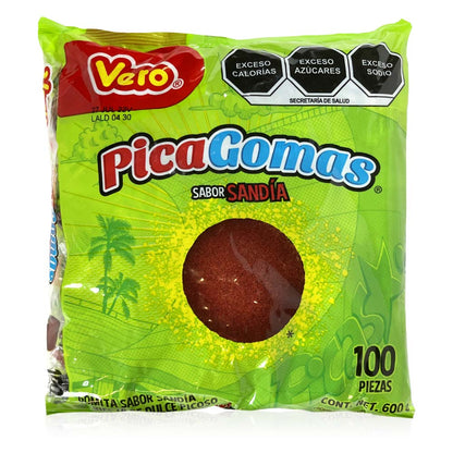 Vero Picagoma Sandia 100ct Bag Watermelon/Chili Mexican Candy POS - Dulceria Mexicana "El Toto"