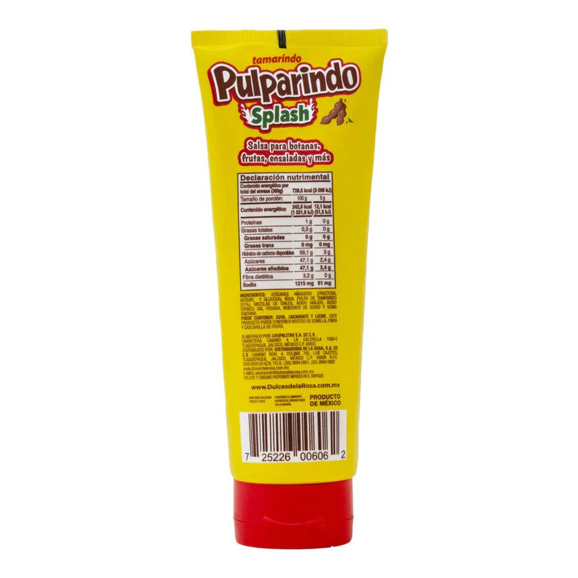 De La Rosa Pulparindo Squeeze Tamarindo 10.58oz tube of Mexican tamarind candy