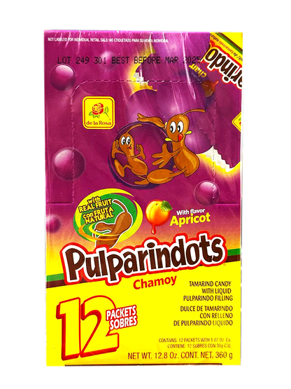Pulparindots Chamoy 12ct Tamarind/Chamoy Mexican Candy POS - Dulceria Mexicana "El Toto"