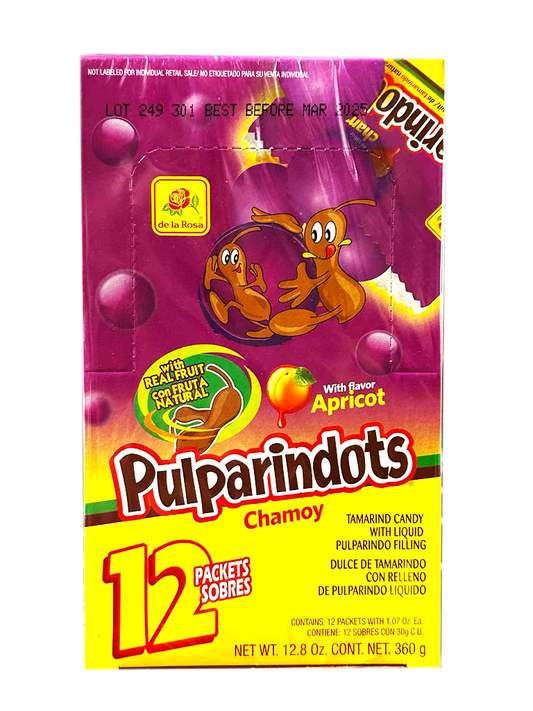 Pulparindots Chamoy 12ct Tamarind/Chamoy Mexican Candy POS - Dulceria Mexicana "El Toto"