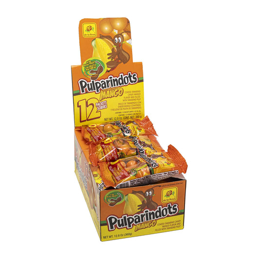 Pulparindots Mango 12ct Mexican Candy POS - Dulceria Mexicana "El Toto"