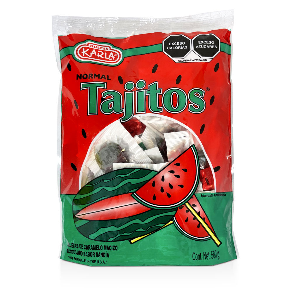 Karla Tajitos 40Ct Watermelon Lollipop Mexican Candy POS - Dulceria Mexicana "El Toto"