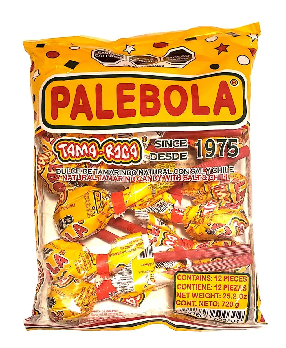 Tamaroca Palebola Bag 12ct Tamarind Lollipop Mexican Candy POS - Dulceria Mexicana "El Toto"