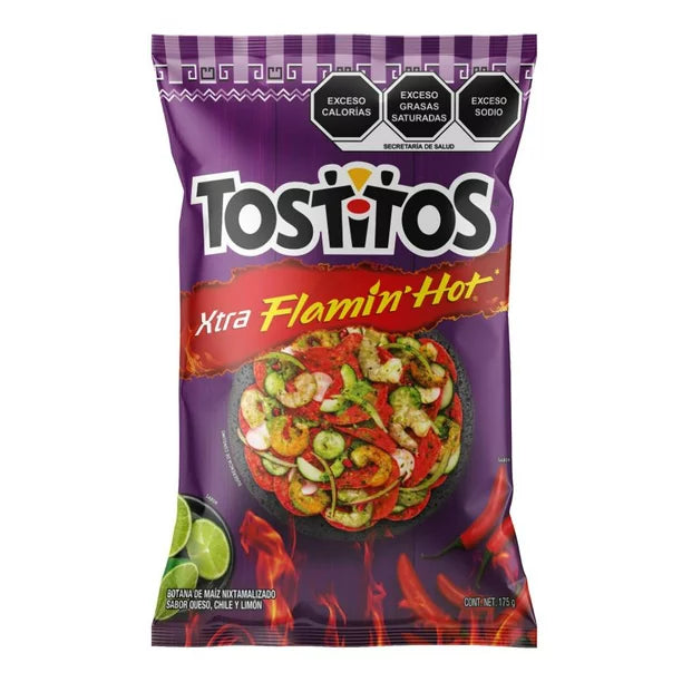 Tostitos Flamin Hot Chips 175gr Mexican Snack POS - Dulceria Mexicana "El Toto"